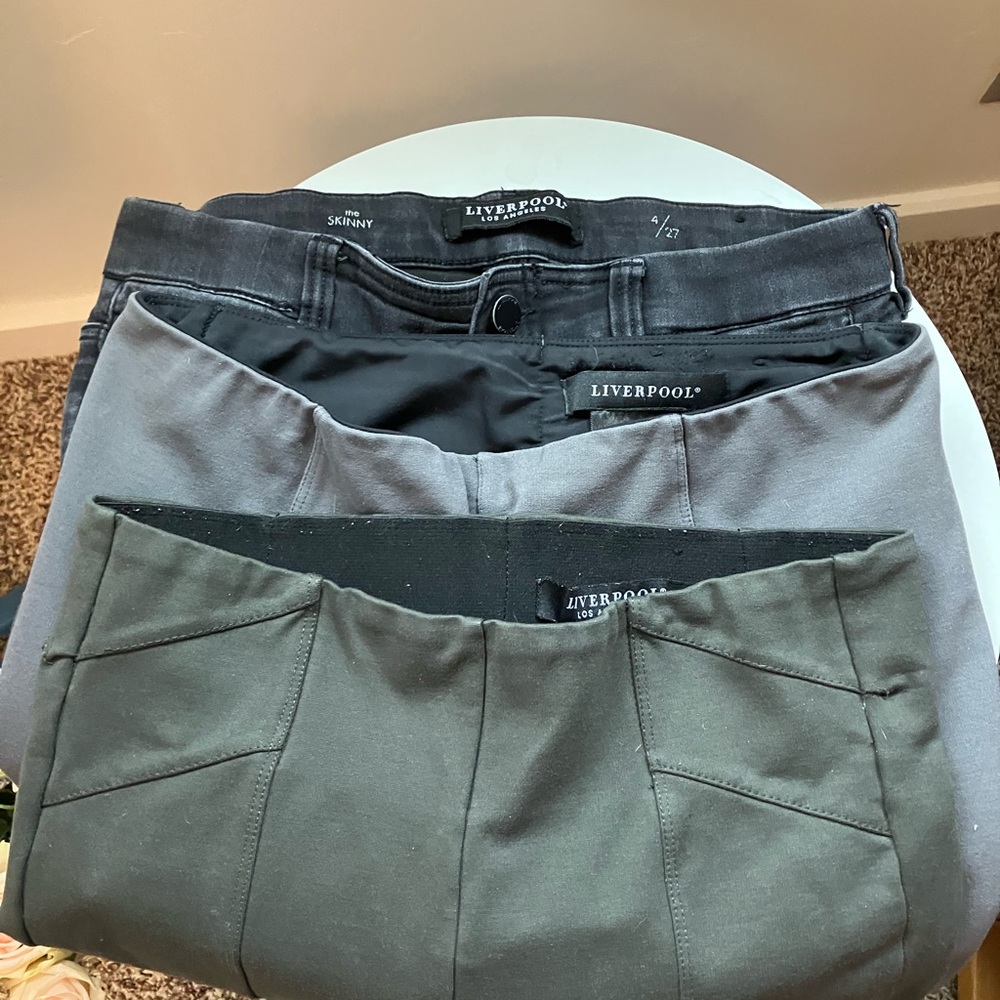 ALL 3 Liverpool pants for $15!!! 2 leggings and I denim.